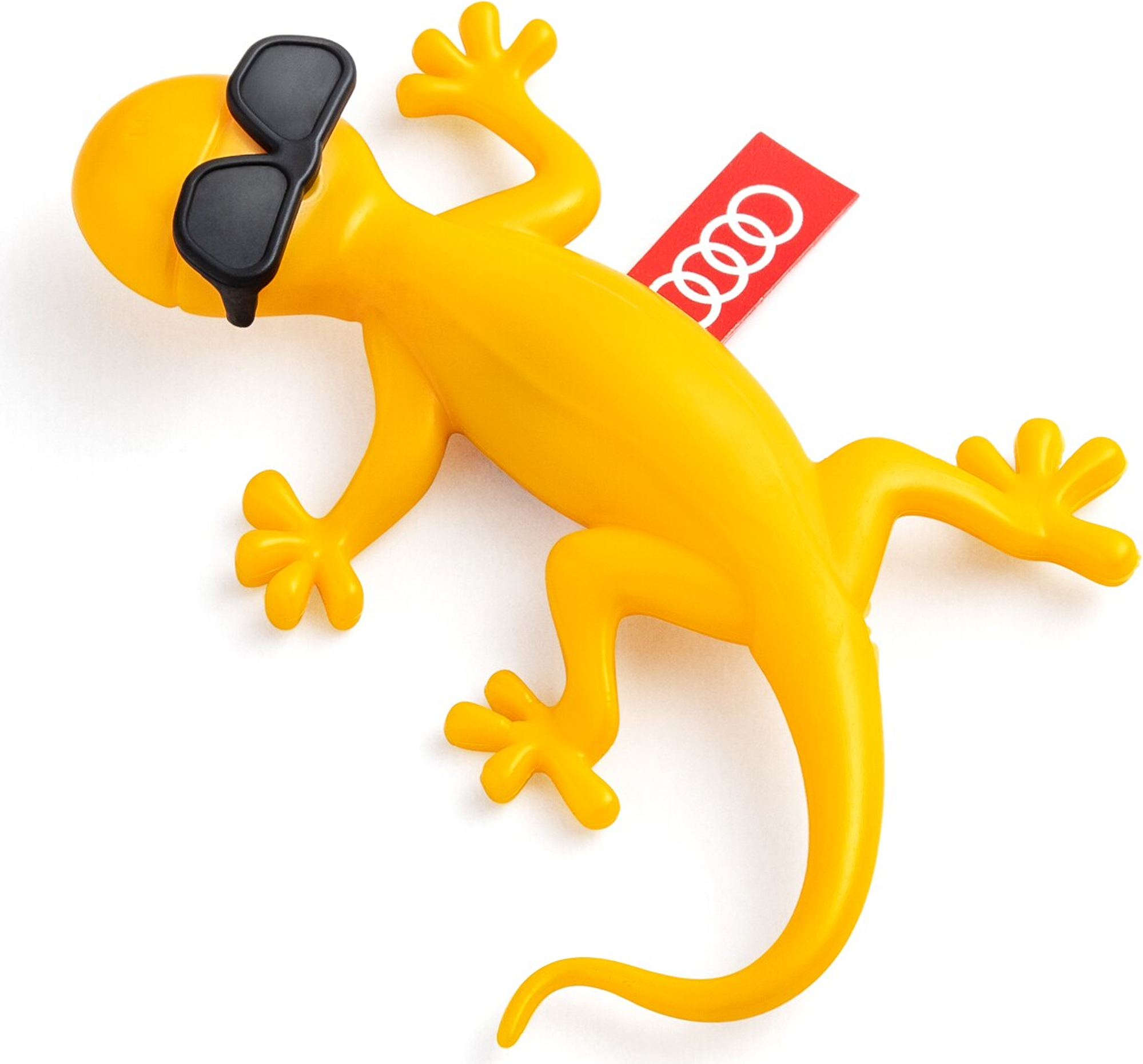 Audi - Gecko assainisseur d'air, jaune avec des lunettes de soleil