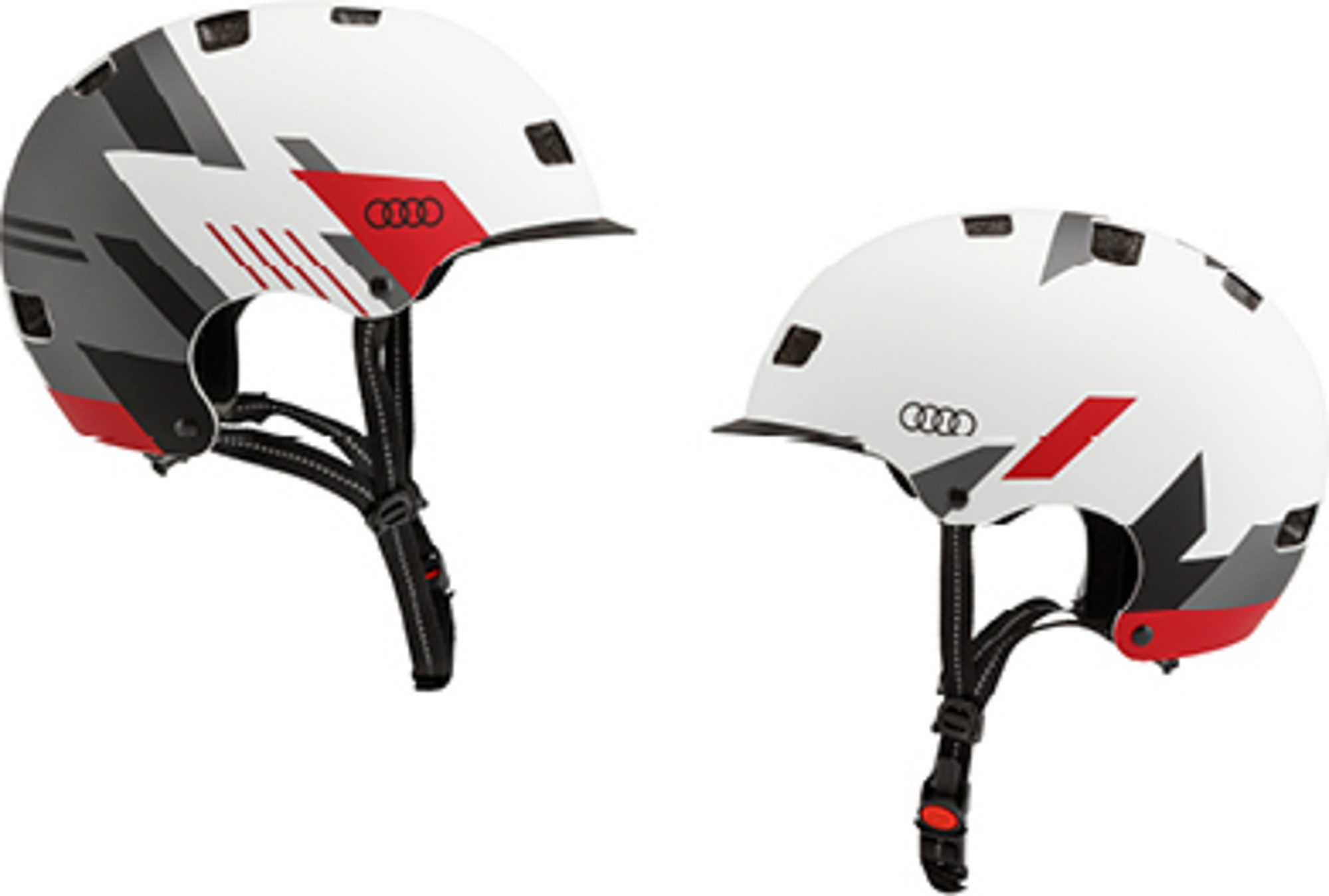 Vleugels heuvel Ik zie je morgen Audi - Helm voor e-scooter en fiets, maat M (55-58 cm), wit