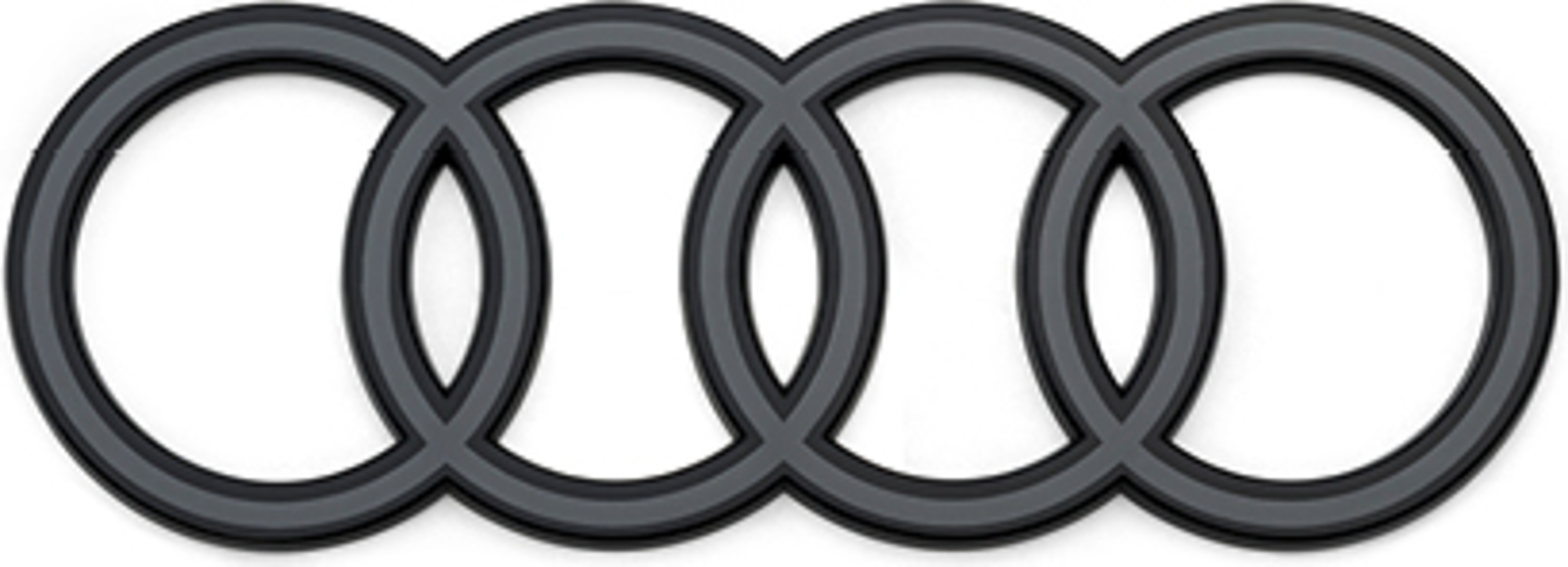 Audi - Anneaux Audi en noir, arrière
