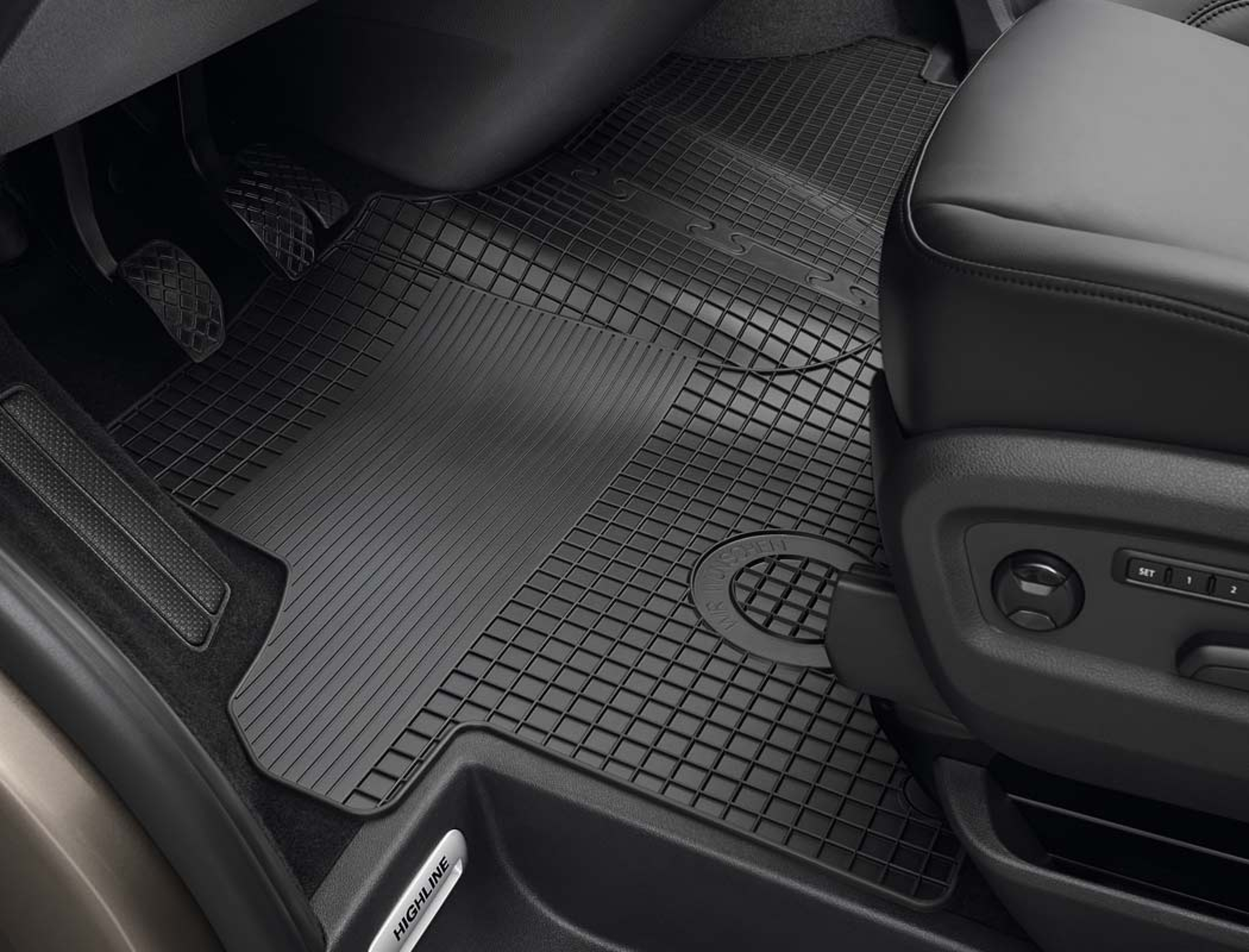 Volkswagen - Tapis de sol en caoutchouc, arrière, 2e rangée de sièges,  Plus, 1